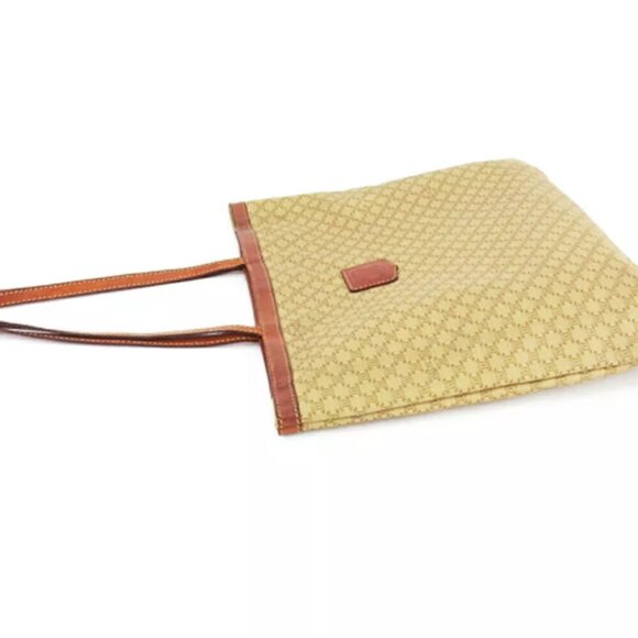 CELINE tote bag macadam beige PVC ?~ leather Authentic - Picture 4 of 9